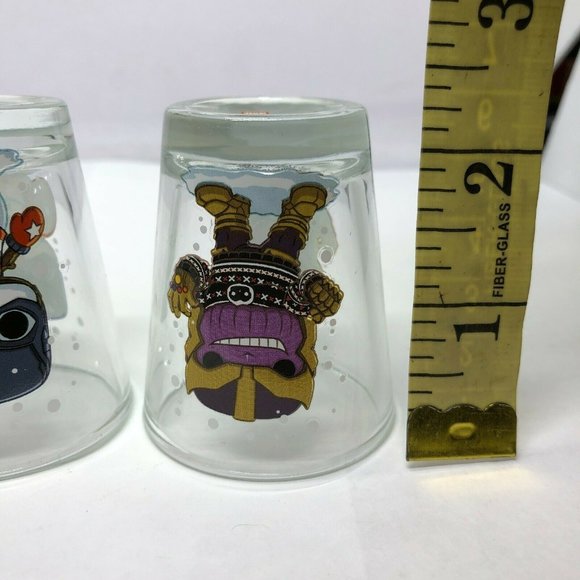 Funko Marvel Thanos Captain America Toothpick Holders Shot Glass Lot of 2 - Picture 8 of 8